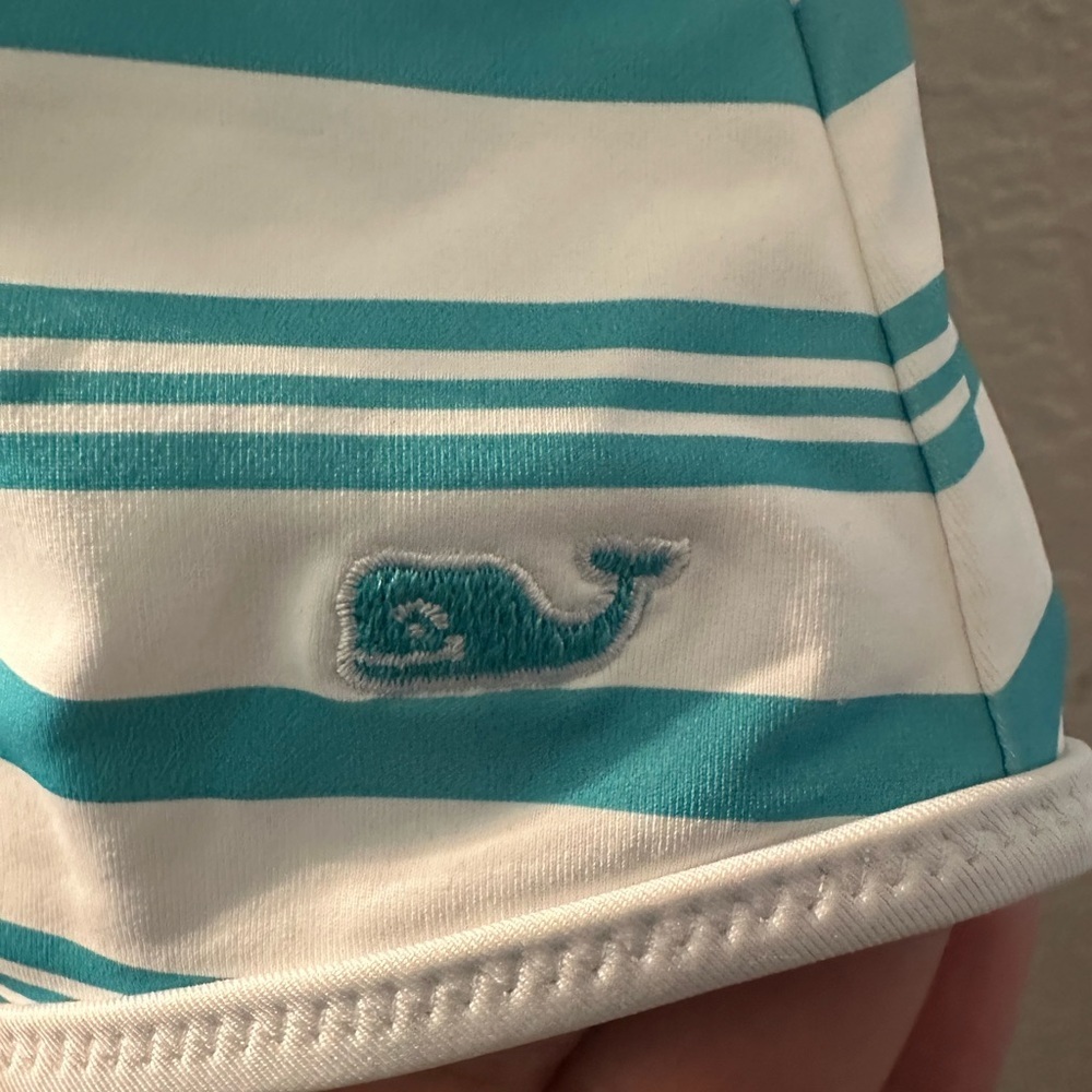 Vineyard Vines Blue And White Stripe Girls Large Bathing Suit - Picture 4 of 5